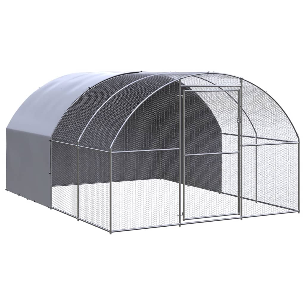 hønsehus 3x4x2 m galvaniseret stål