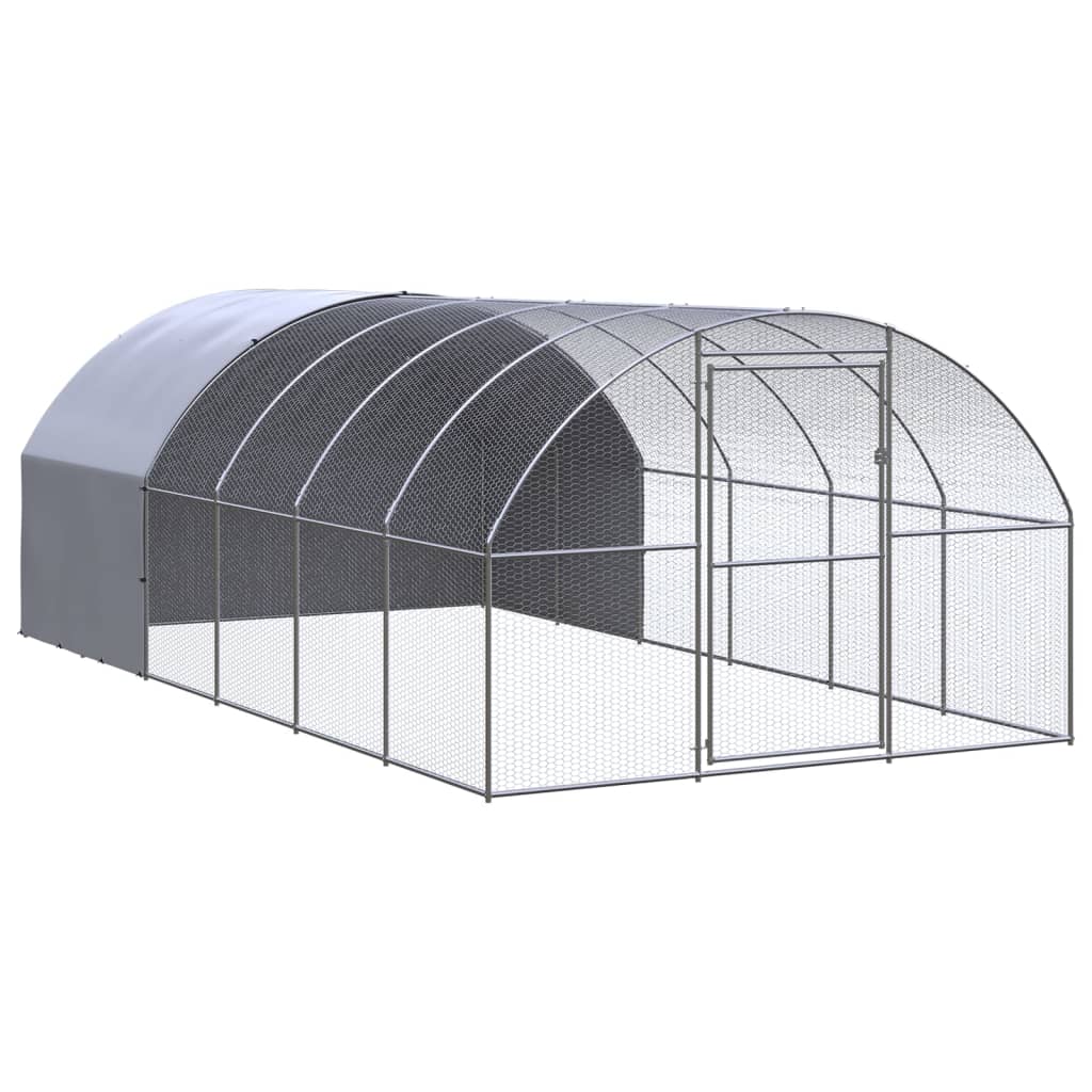 hønsehus 3x6x2 m galvaniseret stål