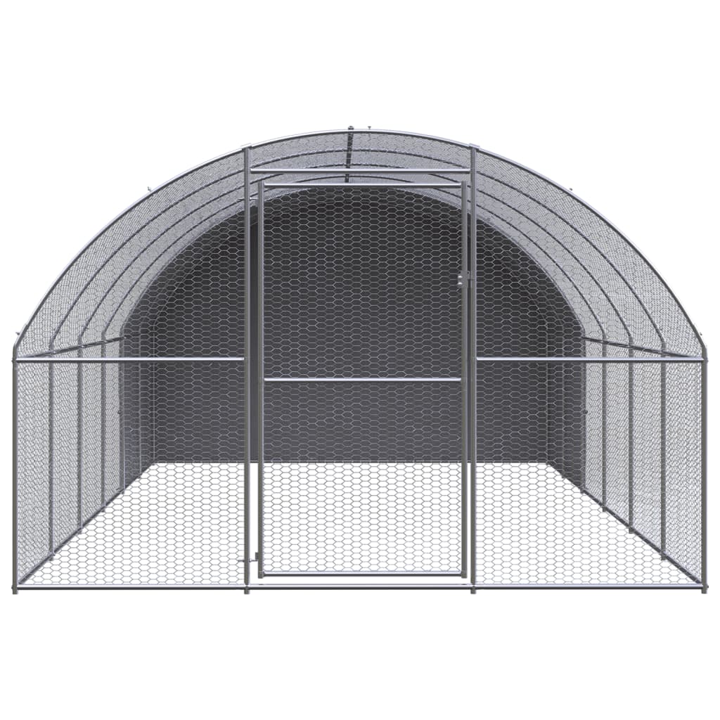 hønsehus 3x6x2 m galvaniseret stål