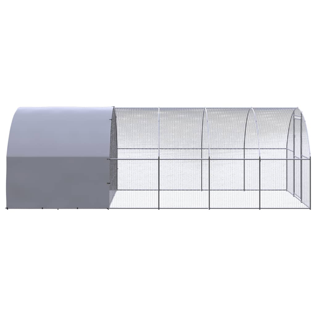 hønsehus 3x6x2 m galvaniseret stål