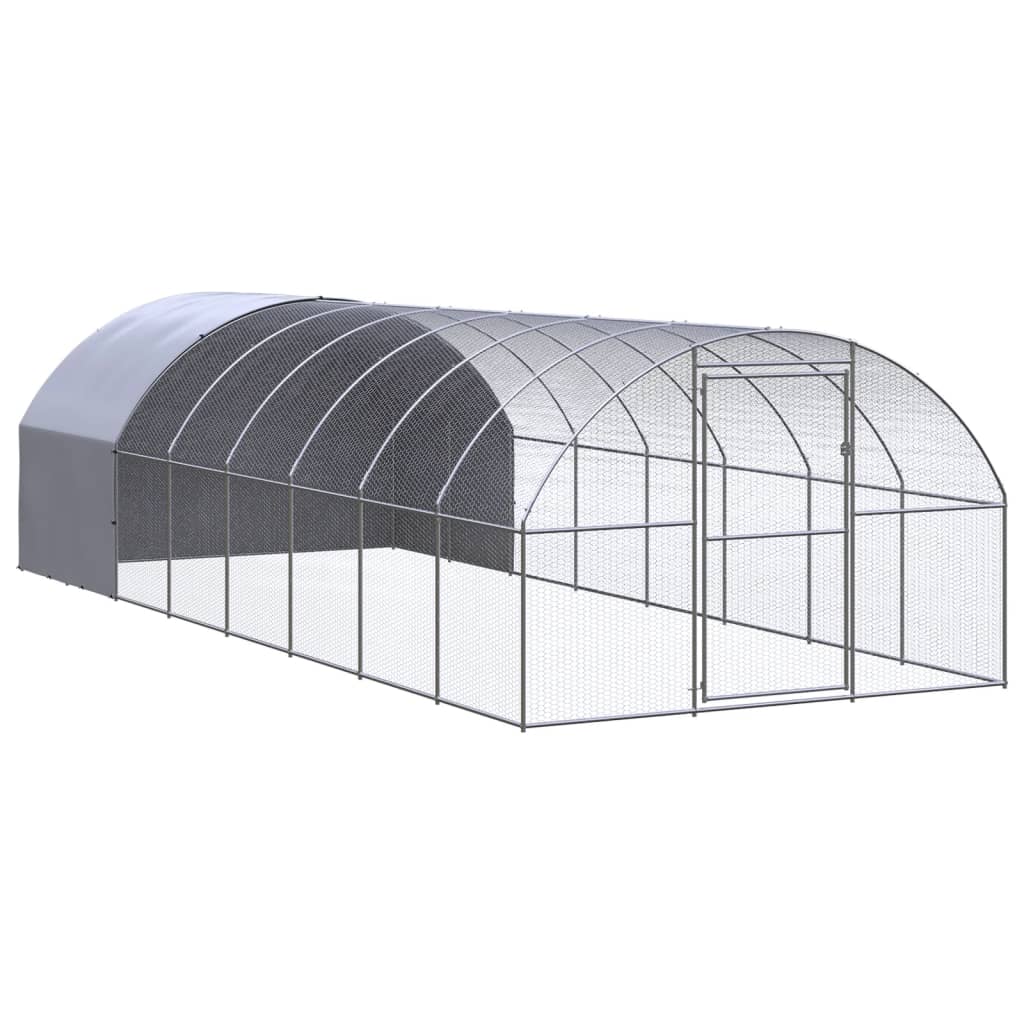 hønsehus 3x8x2 m galvaniseret stål
