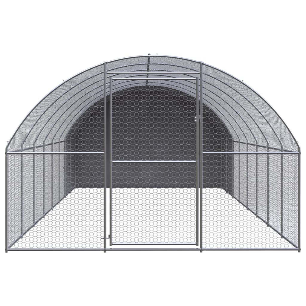 hønsehus 3x8x2 m galvaniseret stål