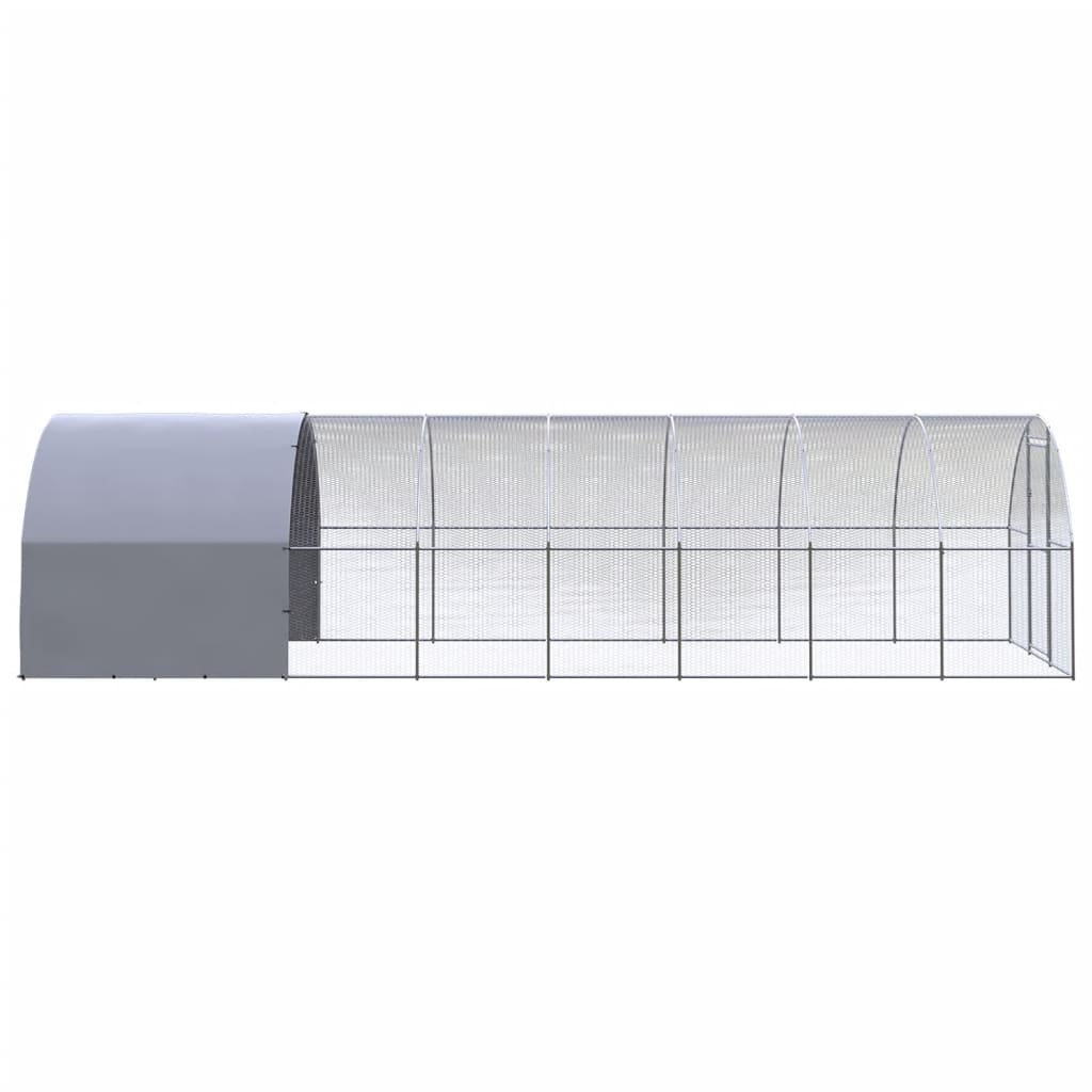 hønsehus 3x8x2 m galvaniseret stål