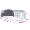 hønsehus 3x8x2 m galvaniseret stål