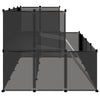 lille dyrebur 143x107x93 cm PP og stål sort