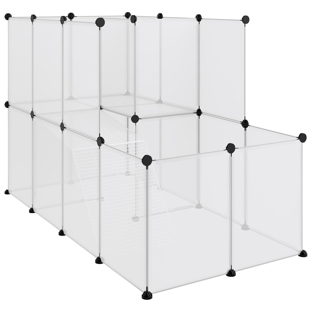 lille dyrebur 142x74x93 cm PP og stål transparent