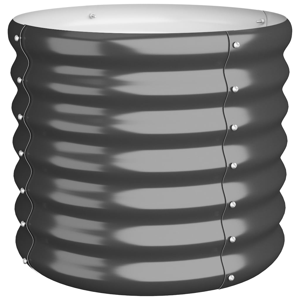 plantekrukke 40x40x36 cm pulverlakeret stål antracitgrå