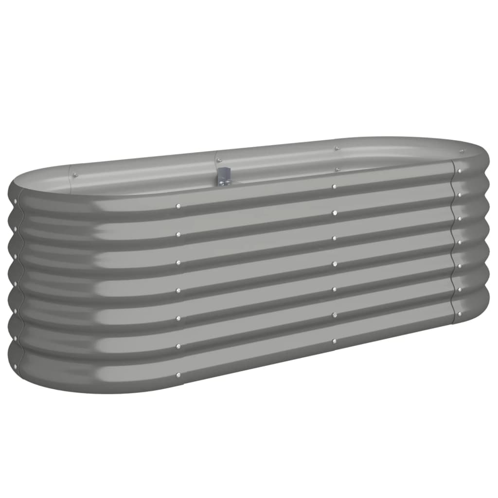 plantekasse 114x40x36 cm pulverlakeret stål grå