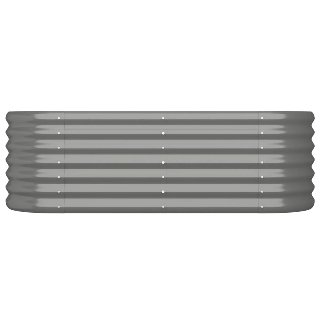plantekasse 114x40x36 cm pulverlakeret stål grå