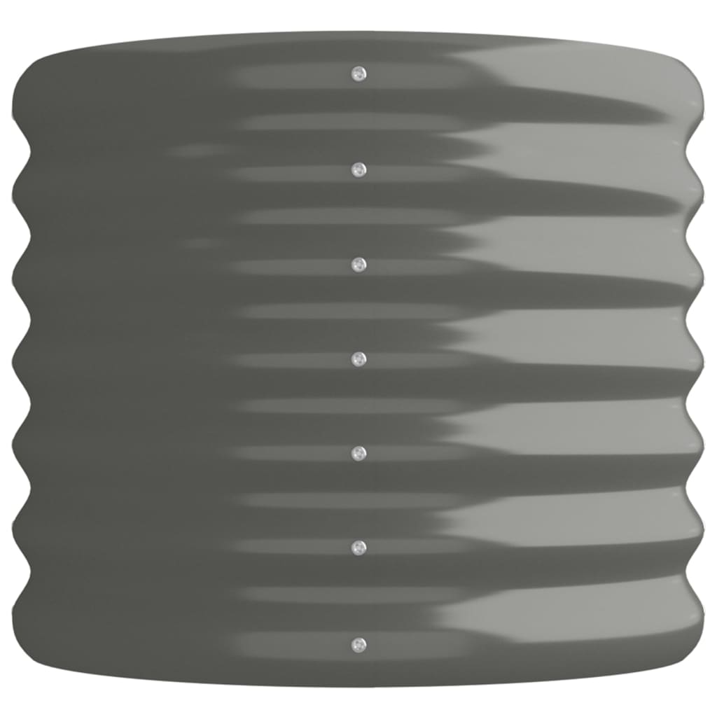 plantekasse 114x40x36 cm pulverlakeret stål grå