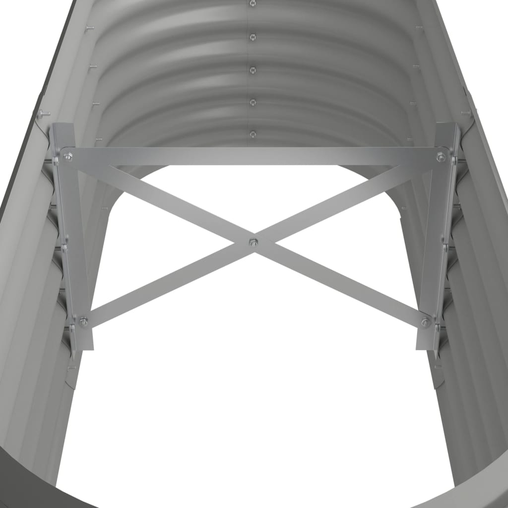 plantekasse 114x40x36 cm pulverlakeret stål grå