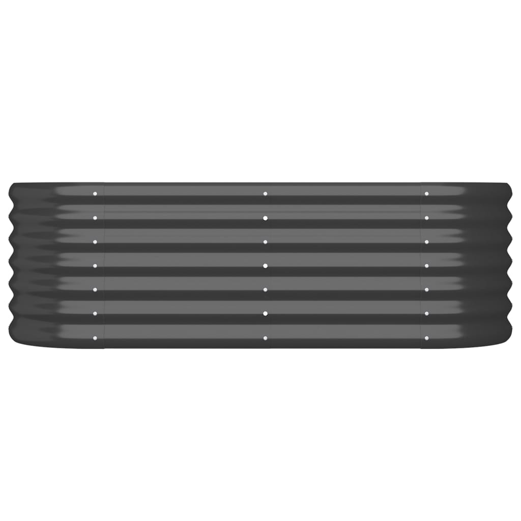 plantekasse 114x40x36 cm pulverlakeret stål antracitgrå