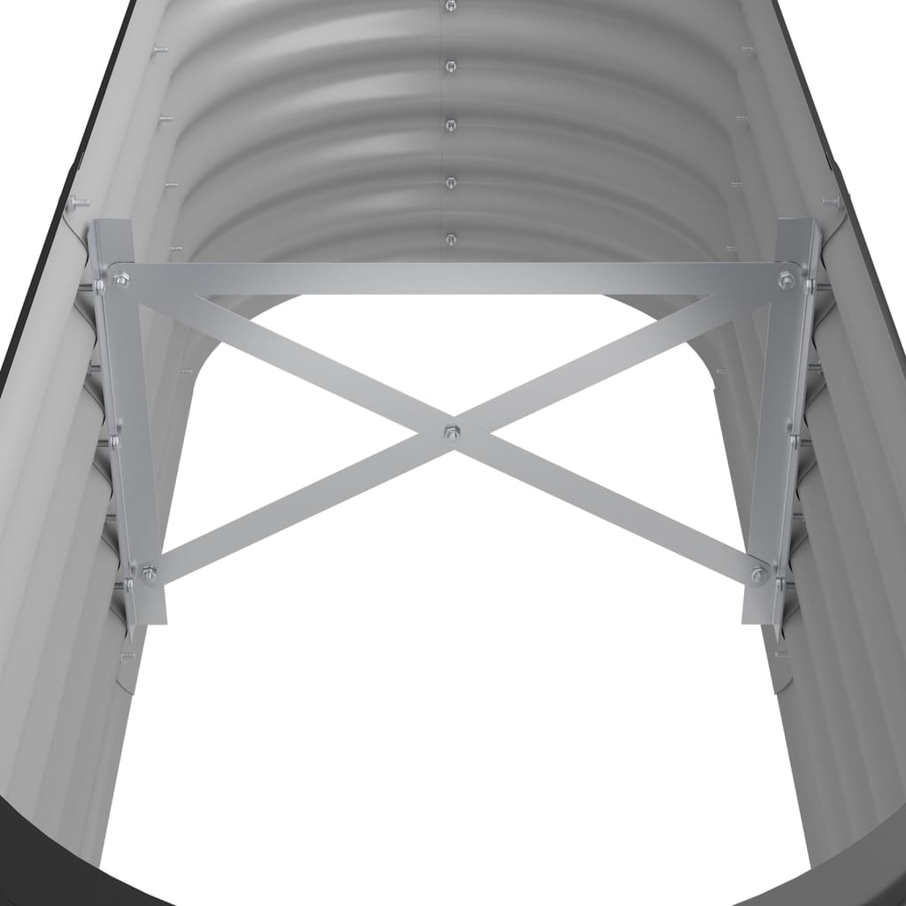 plantekasse 114x40x36 cm pulverlakeret stål antracitgrå