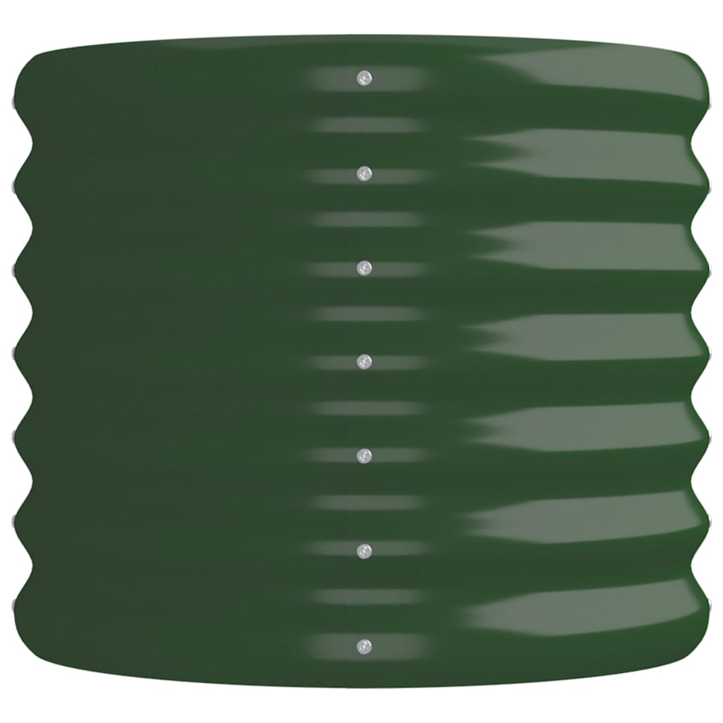 plantekasse 152x40x36 cm pulverlakeret stål grøn