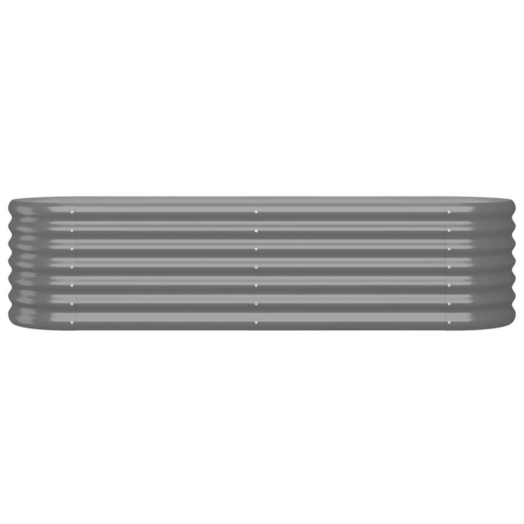 plantekasse 152x40x36 cm pulverlakeret stål grå