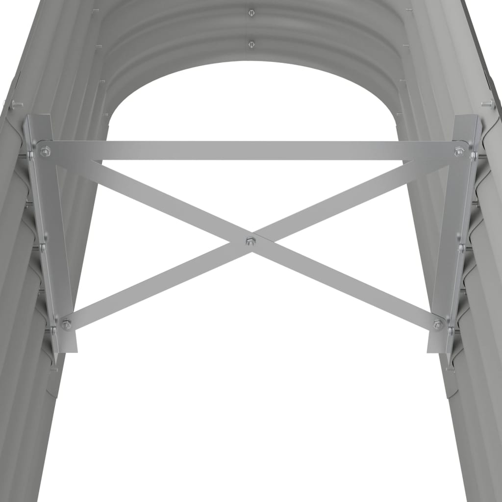plantekasse 152x40x36 cm pulverlakeret stål grå