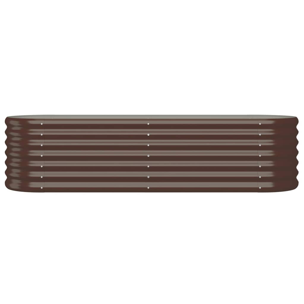 plantekasse 152x40x36 cm pulverlakeret stål brun