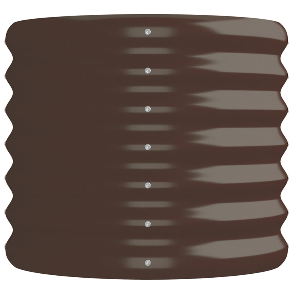 plantekasse 152x40x36 cm pulverlakeret stål brun
