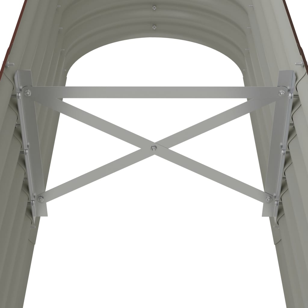 plantekasse 152x40x36 cm pulverlakeret stål brun