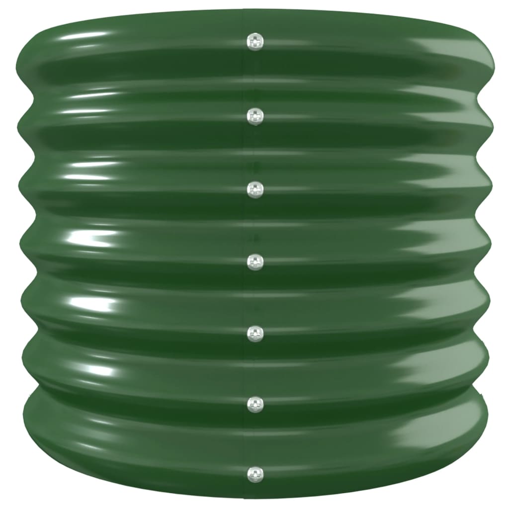plantekasse 260x40x36 cm pulverlakeret stål grøn