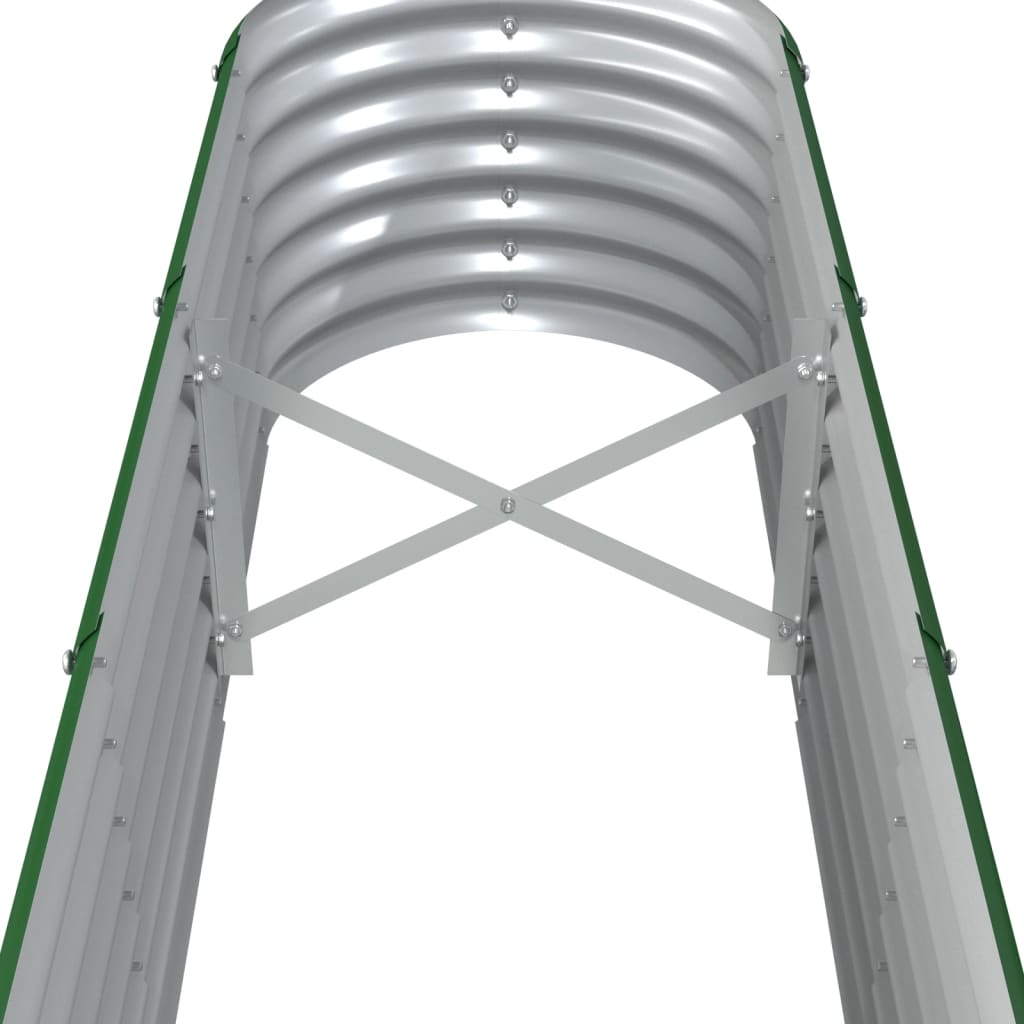 plantekasse 260x40x36 cm pulverlakeret stål grøn
