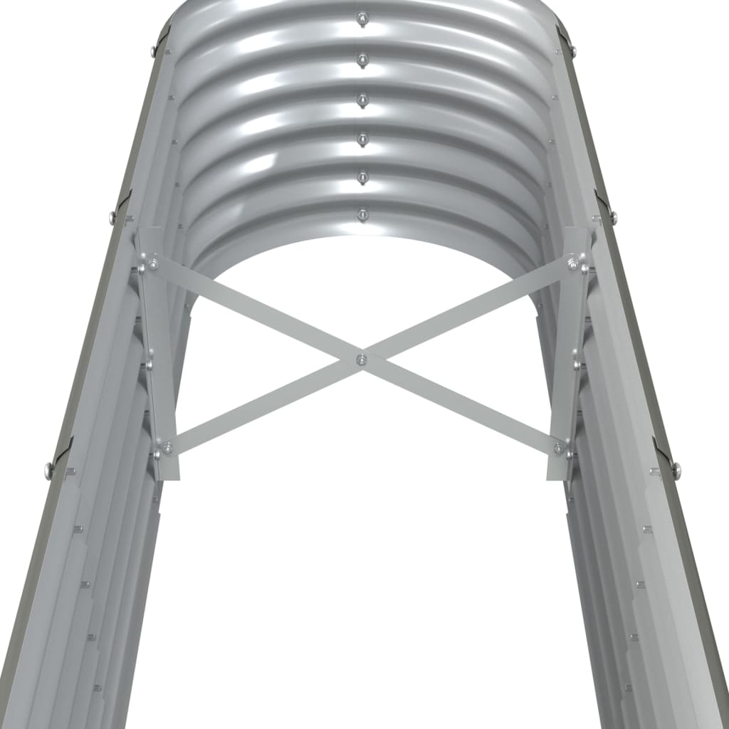 plantekasse 260x40x36 cm pulverlakeret stål grå
