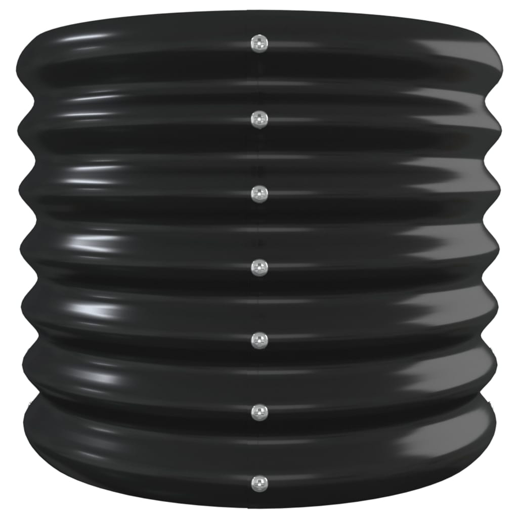 plantekasse 332x40x36 cm pulverlakeret stål antracitgrå