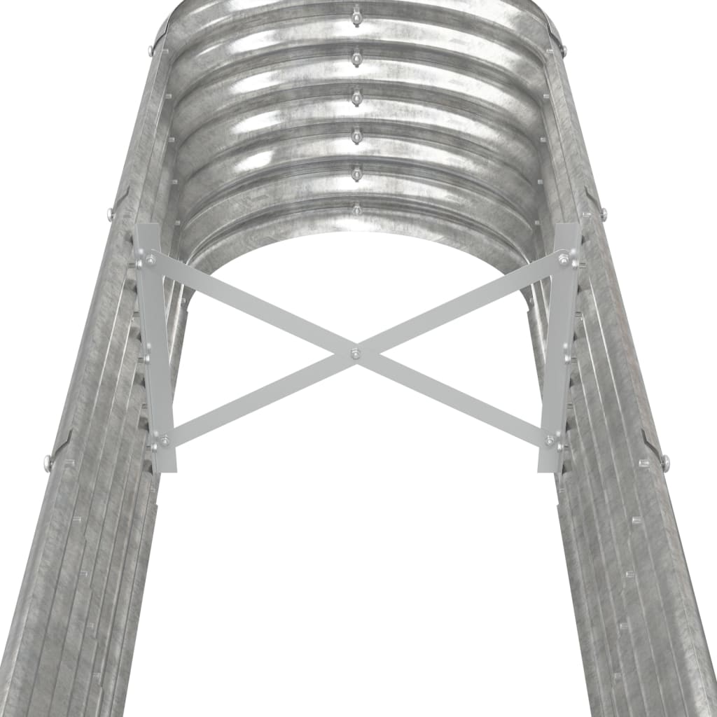plantekasse 332x40x36 cm pulverlakeret stål sølvfarvet