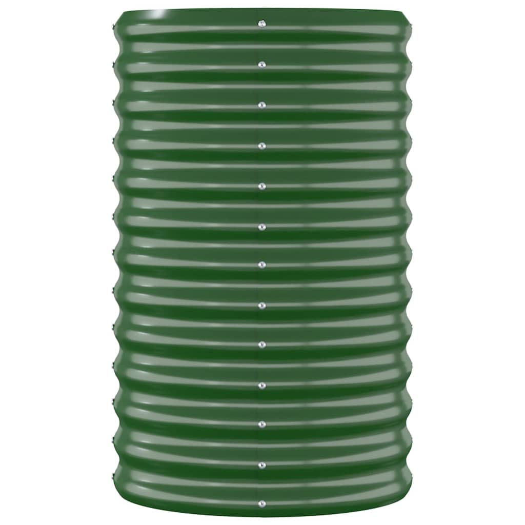 plantekasse 114x40x68 cm pulverlakeret stål grøn
