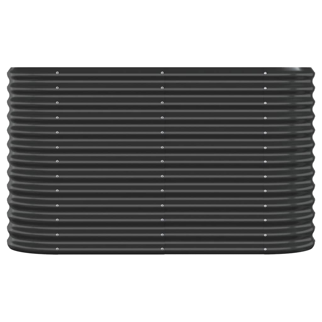 plantekasse 114x40x68 cm pulverlakeret stål antracitgrå