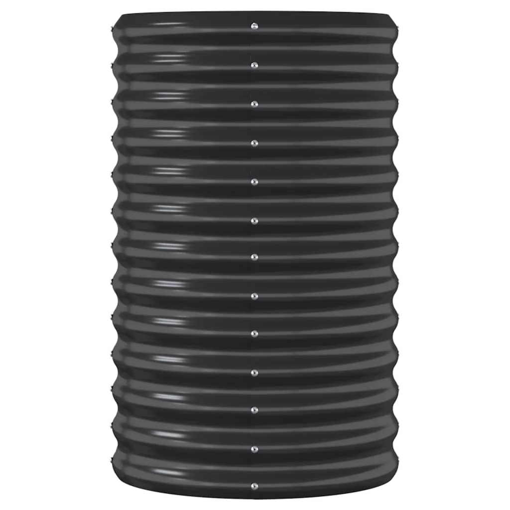 plantekasse 114x40x68 cm pulverlakeret stål antracitgrå