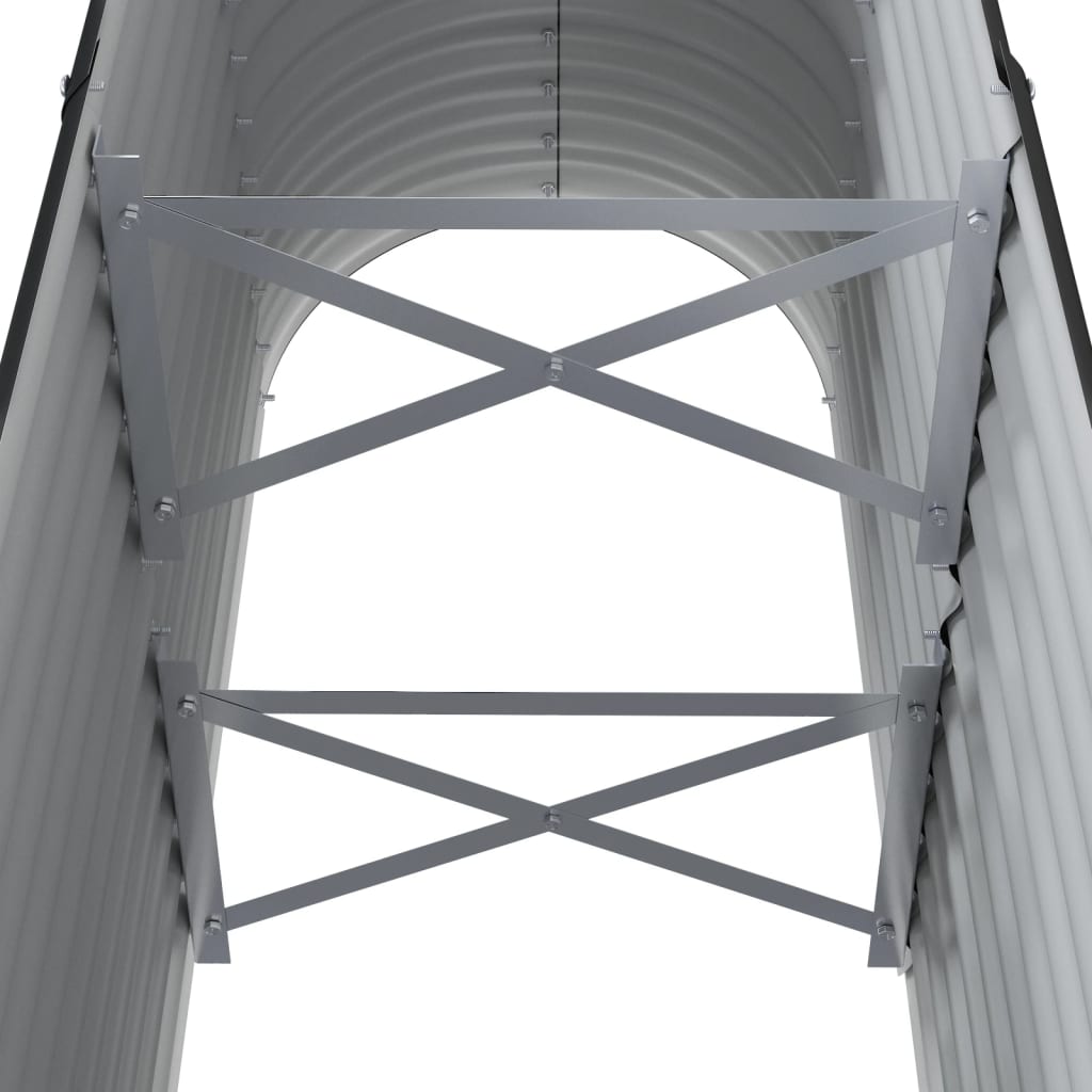 plantekasse 114x40x68 cm pulverlakeret stål antracitgrå