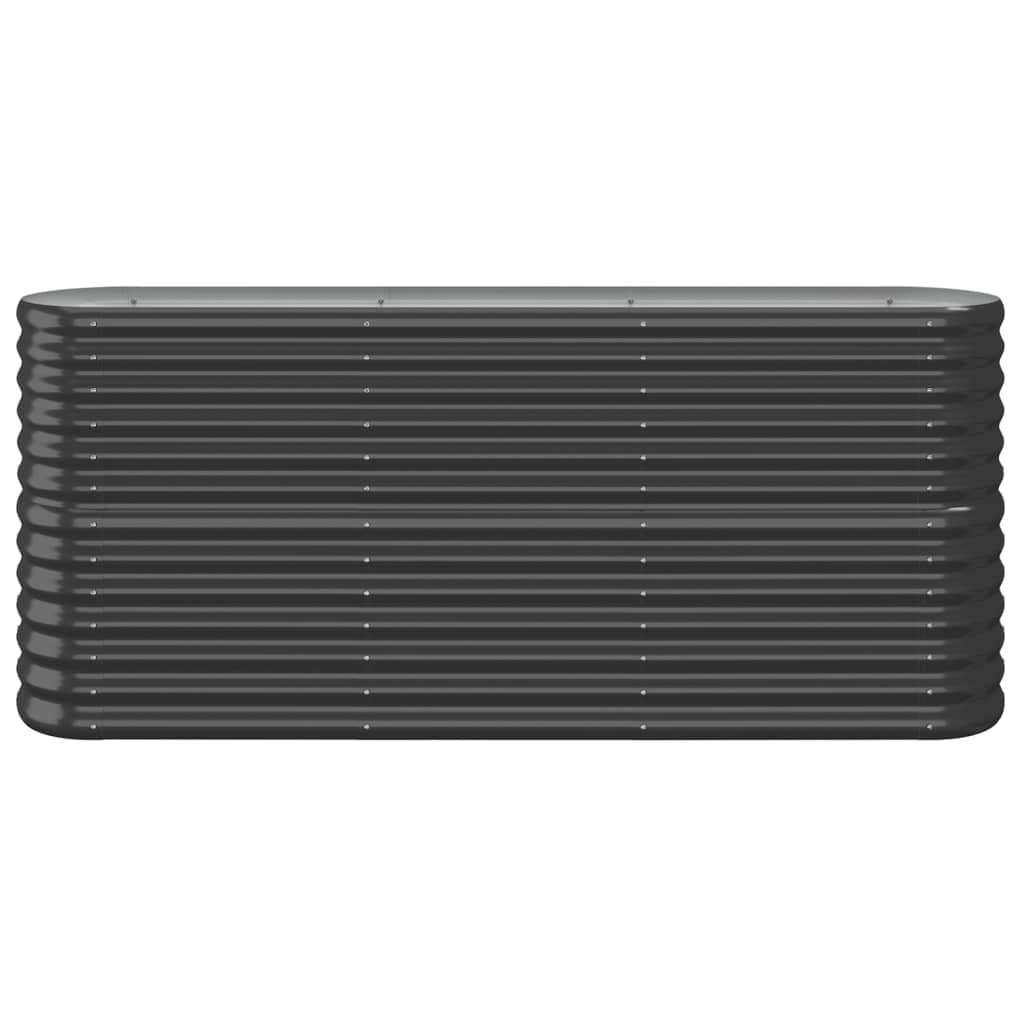 plantekasse 152x40x68 cm pulverlakeret stål antracitgrå