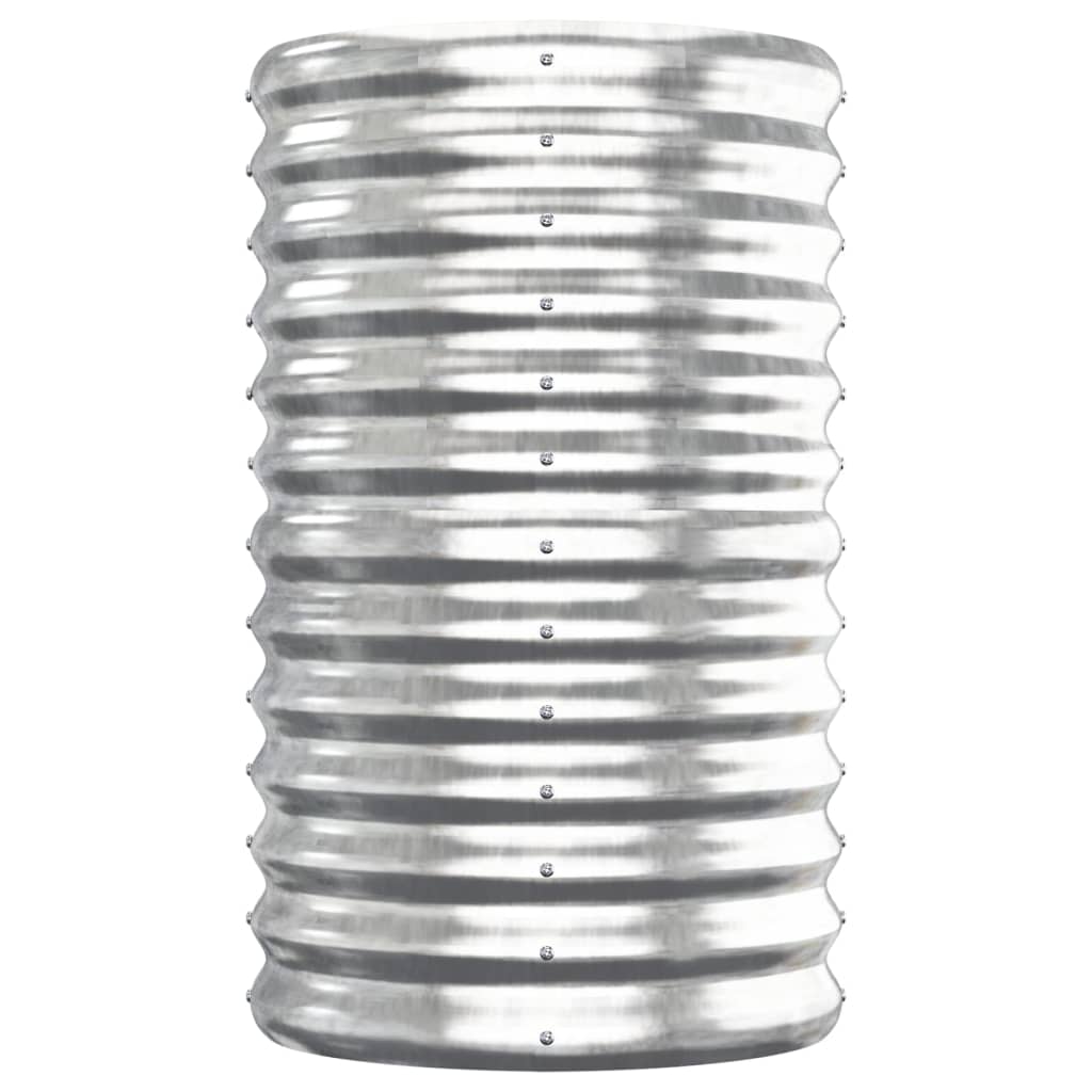 plantekasse 152x40x68 cm pulverlakeret stål sølvfarvet