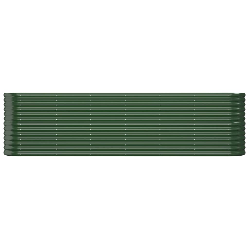 plantekasse 260x40x68 cm pulverlakeret stål grøn
