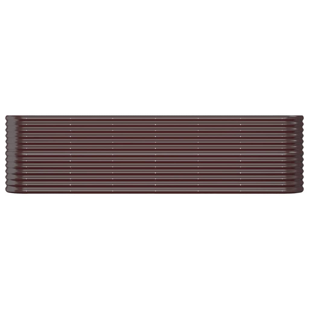 plantekasse 260x40x68 cm pulverlakeret stål brun