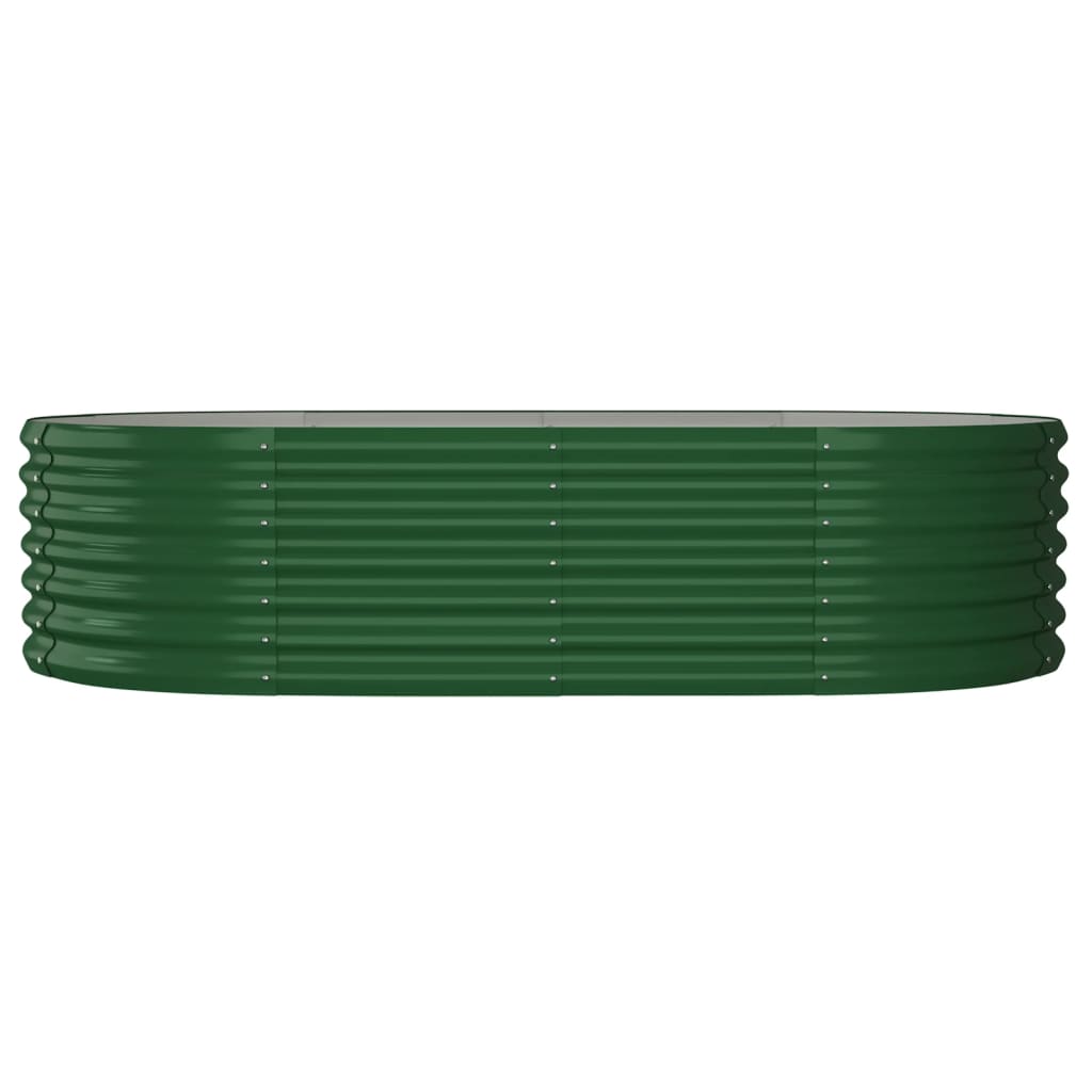 plantekasse 152x80x36 cm pulverlakeret stål grøn