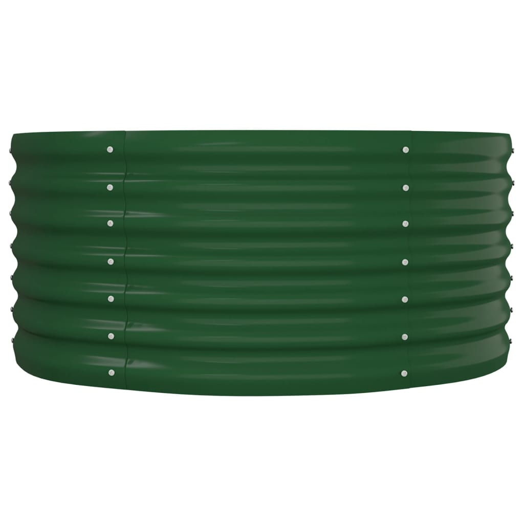 plantekasse 152x80x36 cm pulverlakeret stål grøn