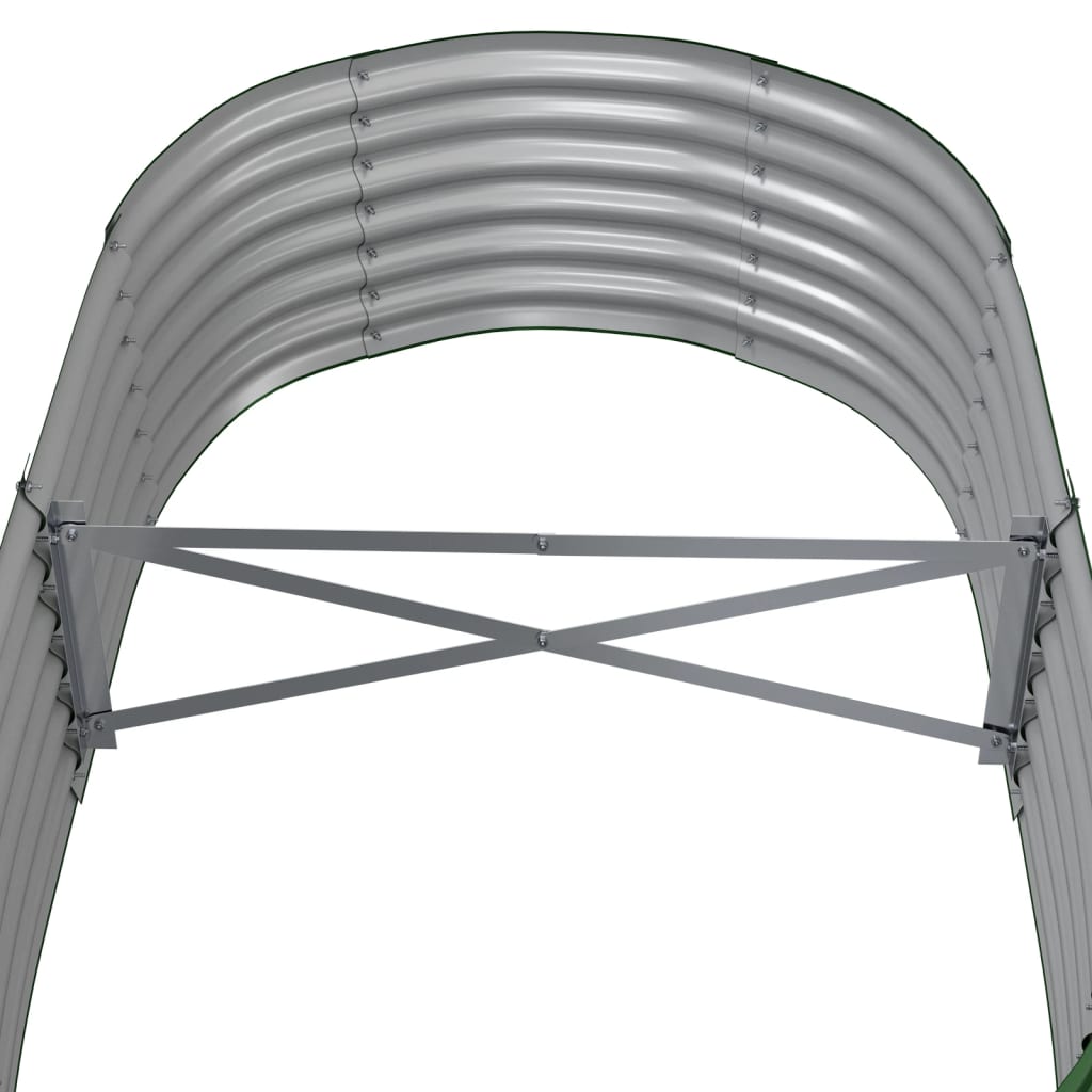 plantekasse 152x80x36 cm pulverlakeret stål grøn