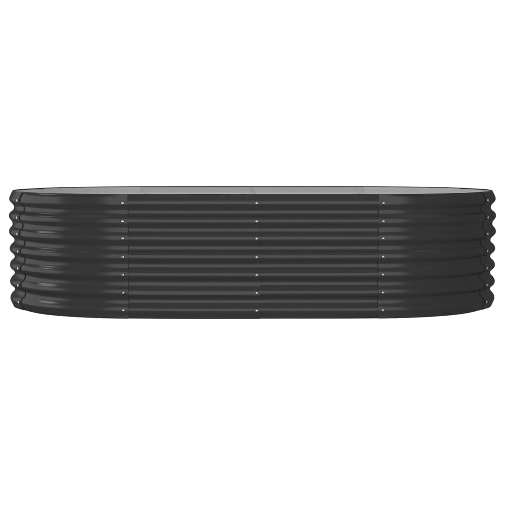 plantekasse 152x80x36 cm pulverlakeret stål antracitgrå