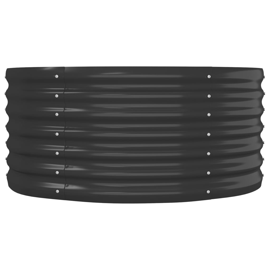 plantekasse 152x80x36 cm pulverlakeret stål antracitgrå