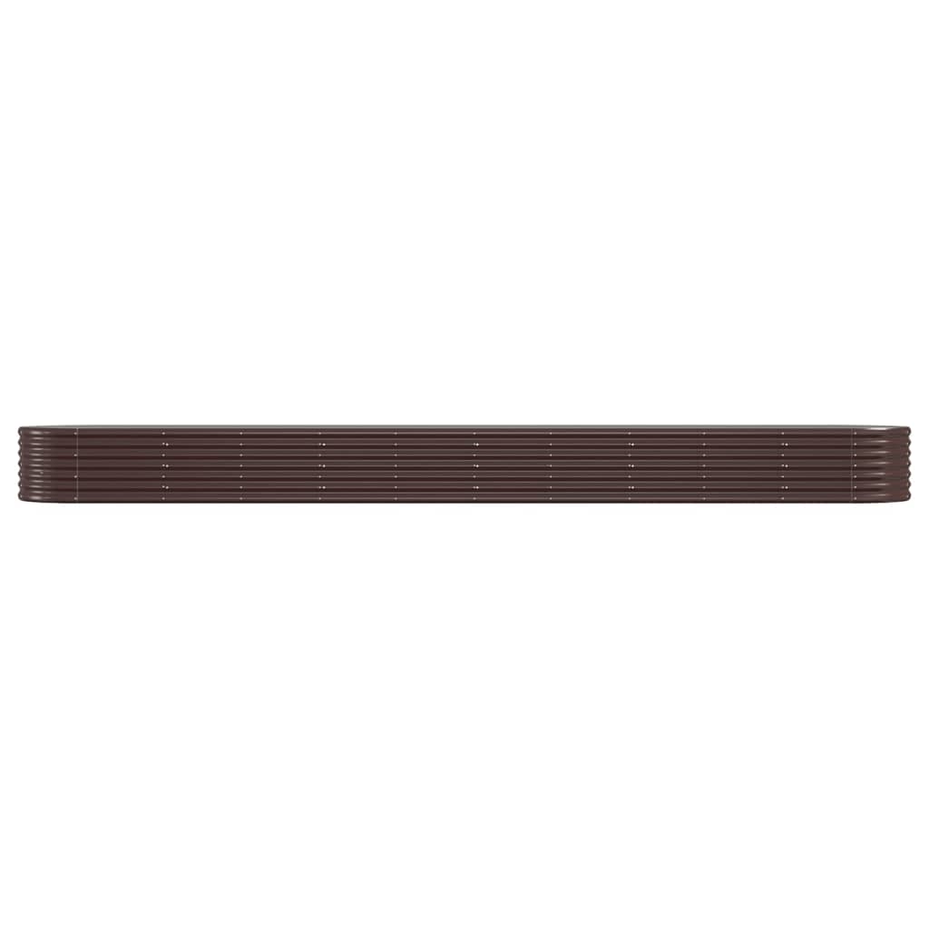 plantekrukke 440x80x36 cm pulverlakeret stål brun