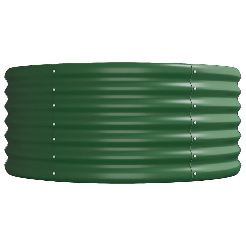 plantekasse 512x80x36 cm pulverlakeret stål grøn