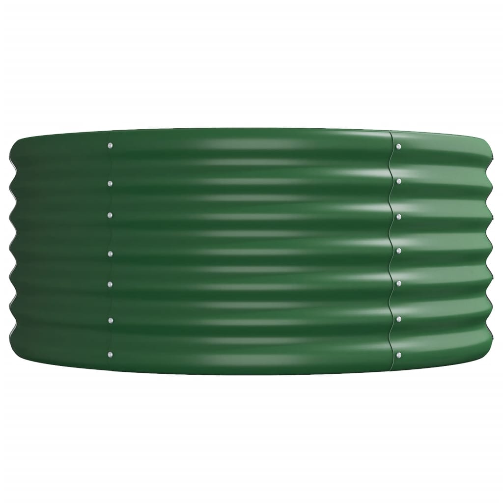 plantekasse 620x80x36 cm pulverlakeret stål grøn