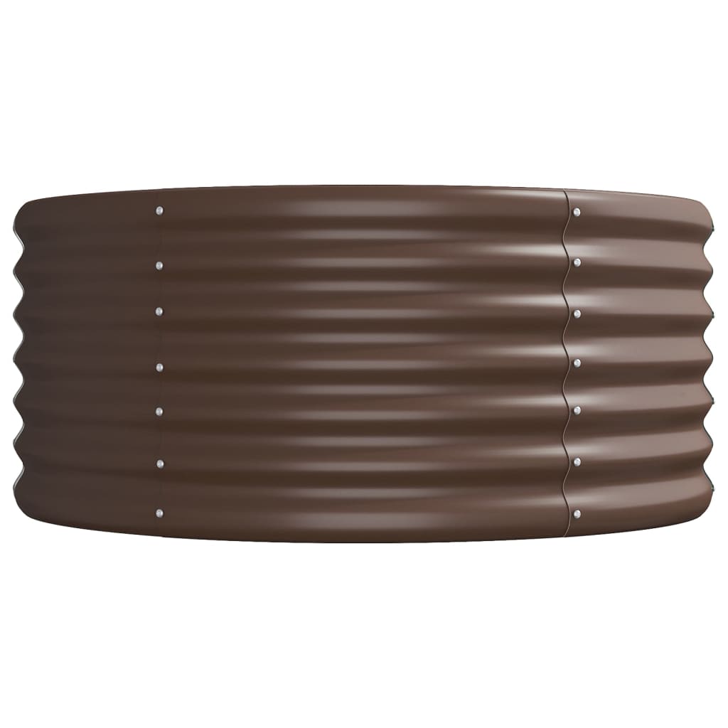 plantekasse 620x80x36 cm pulverlakeret stål brun
