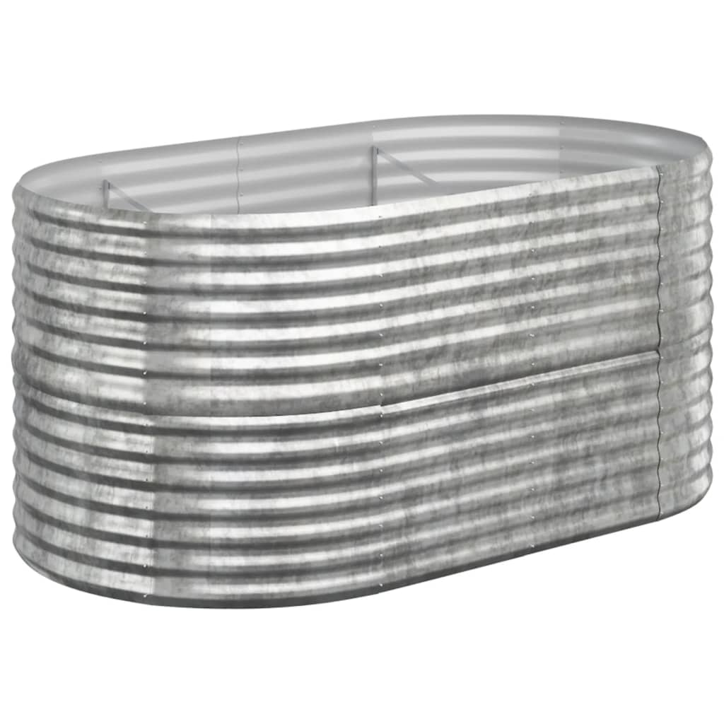 plantekrukke 152x80x68 cm pulverlakeret stål sølvfarvet