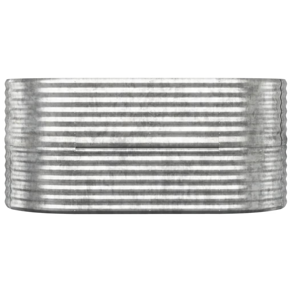 plantekrukke 152x80x68 cm pulverlakeret stål sølvfarvet