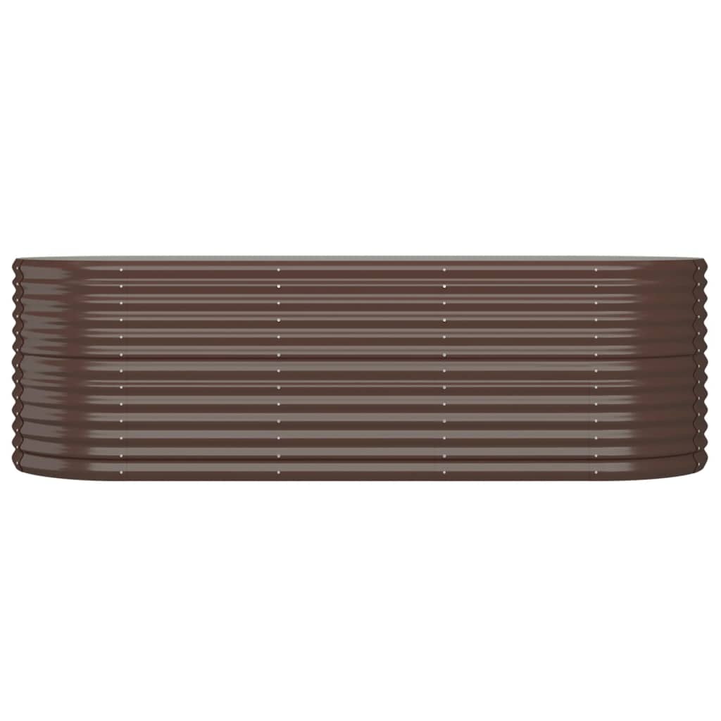 plantekasse 224x80x68 cm pulverlakeret stål brun