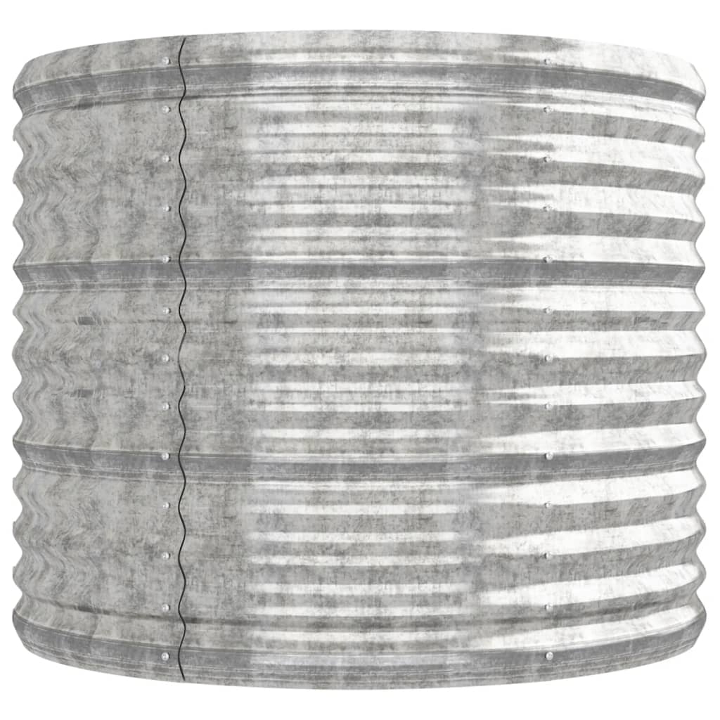plantekrukke 224x80x68 cm pulverlakeret stål sølvfarvet