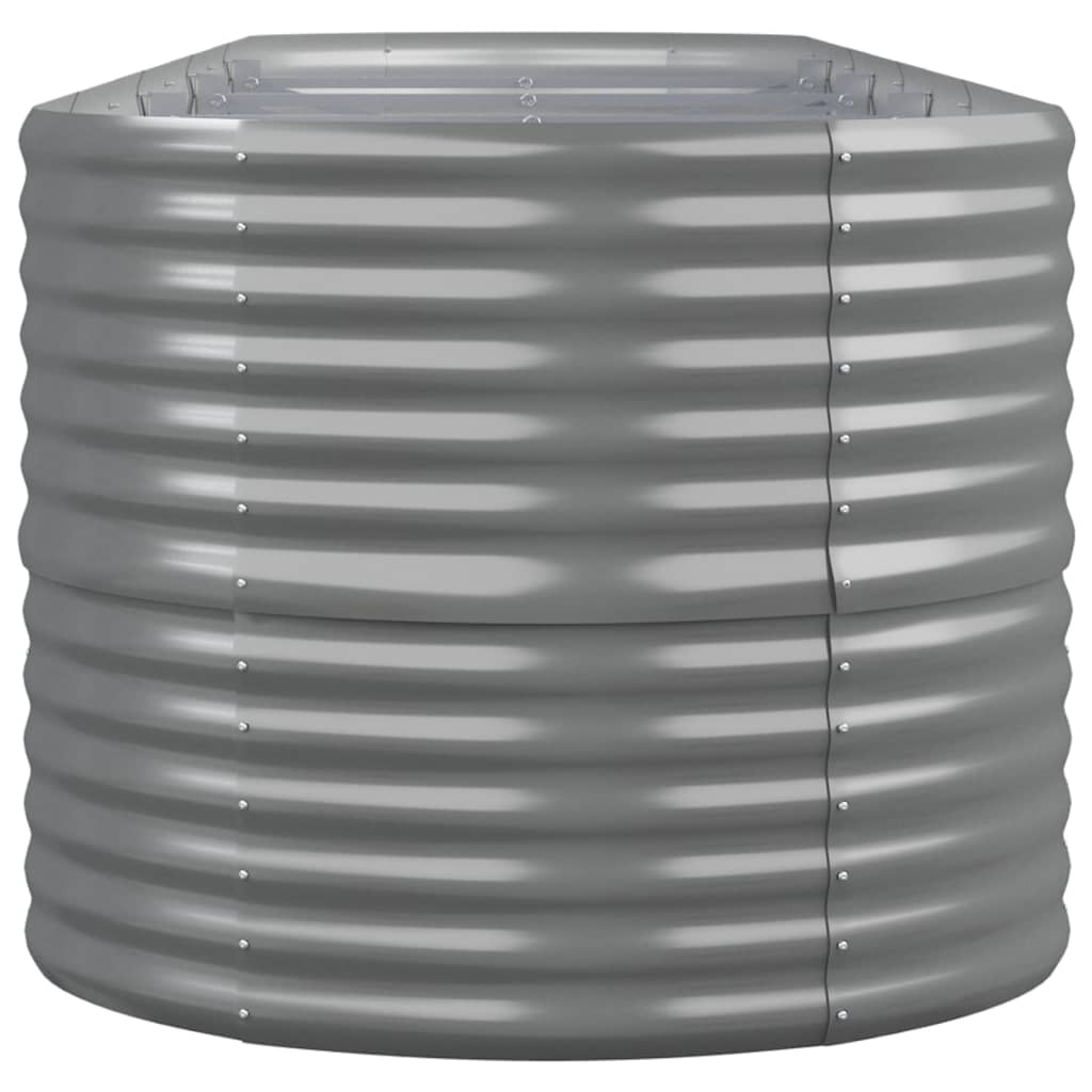 plantekasse 368x80x68 cm pulverlakeret stål grå